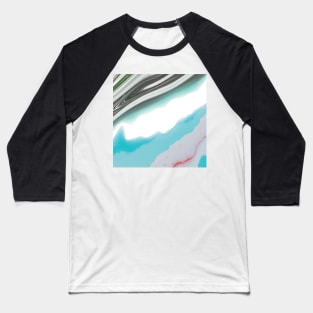 Summer Vibes Marble Waves Baseball T-Shirt